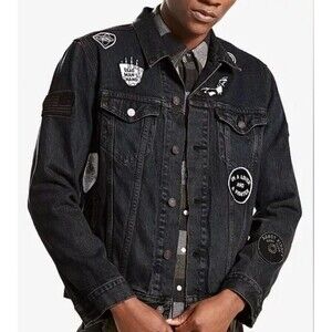 Levi's Limited Edition SOLD OUT Men's Dark Denim Patch Trucker Jacket Size S